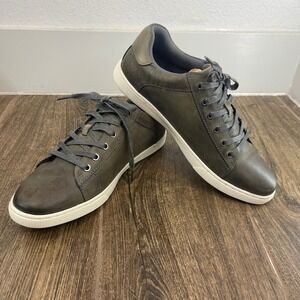 Jousen Milan Men US 10.5 Green Grey Leather Lace Up Casual Fashion Sneakers